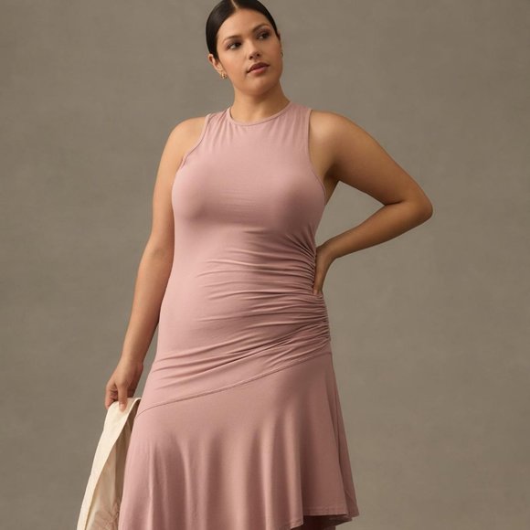 Daily Practice by Anthropologie Sleeveless Side-Ruched Dress NWT - Picture 6 of 13